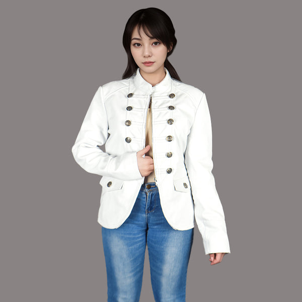 Women Military Style Leather Jacket VALOR