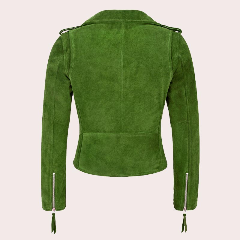 Women Suede Biker Jacket RUNWAY
