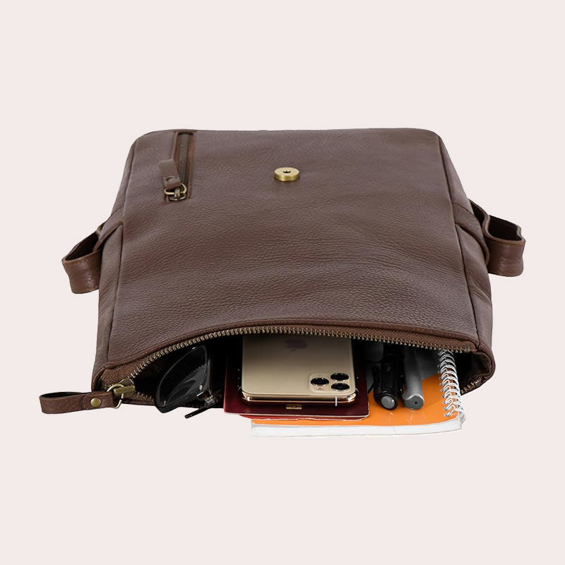 Women's Soft Leather Crossbody Brown Shoulder Bag Bubble Leather Slim Tote Purse