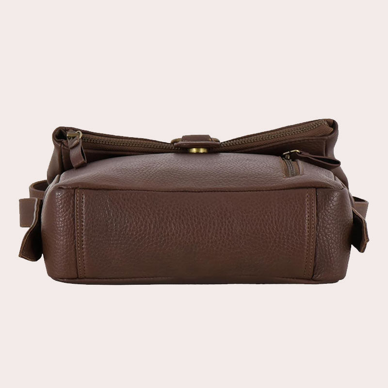 Women's Soft Leather Crossbody Brown Shoulder Bag Bubble Leather Slim Tote Purse