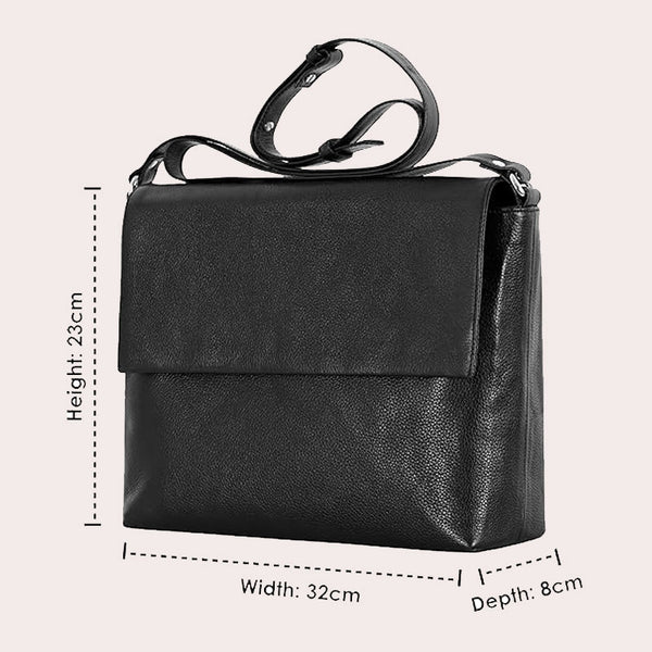 Women's Soft Leather Shoulder Bag Handcraft Travel Messenger Handbag Purse