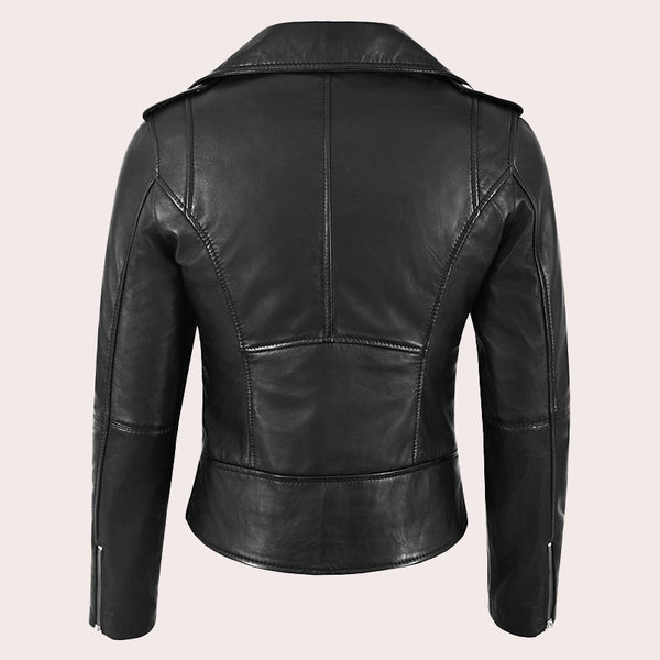 Women Leather Biker Jacket WINSTED
