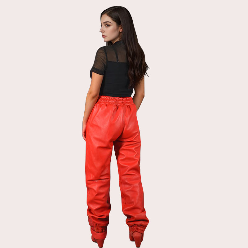 Leather Joggers for Women Leather Trousers MORSBY