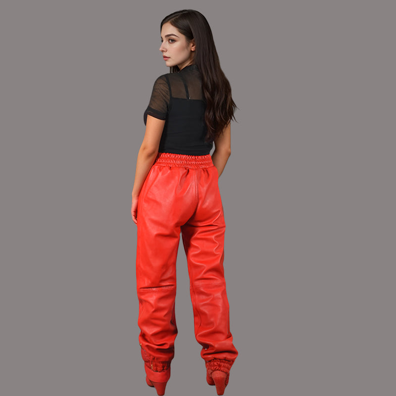 Leather Joggers for Women Leather Trousers MORSBY