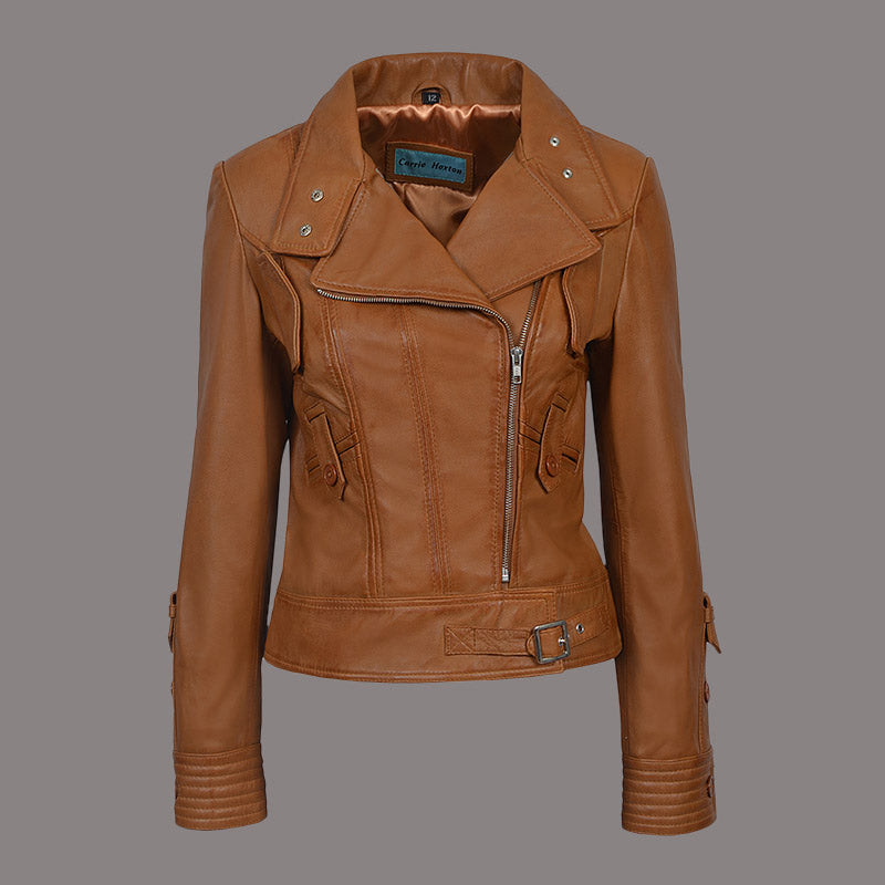 Women Leather Biker Jacket BROOKMERE