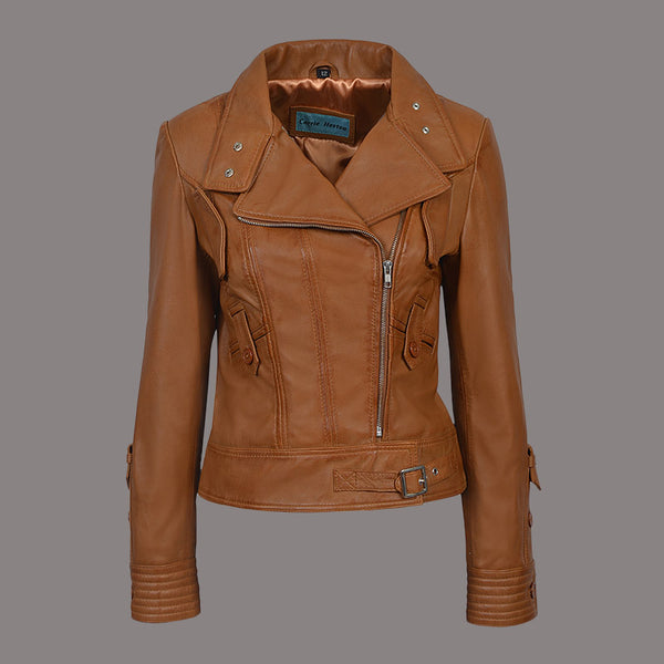 Women Leather Biker Jacket BROOKMERE