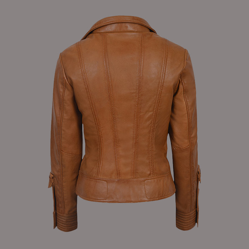 Women Leather Biker Jacket BROOKMERE