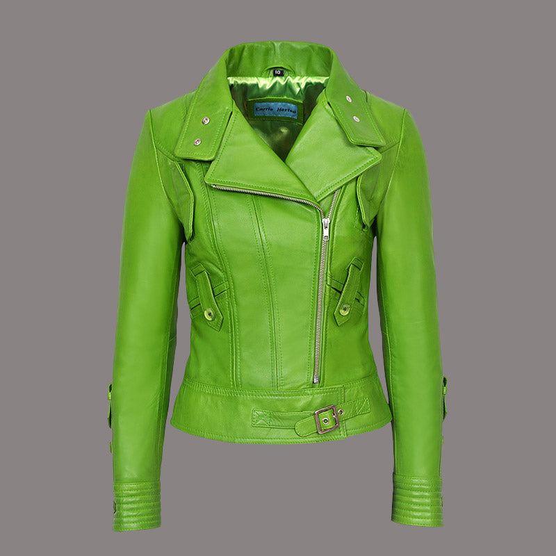 Green leather jacket