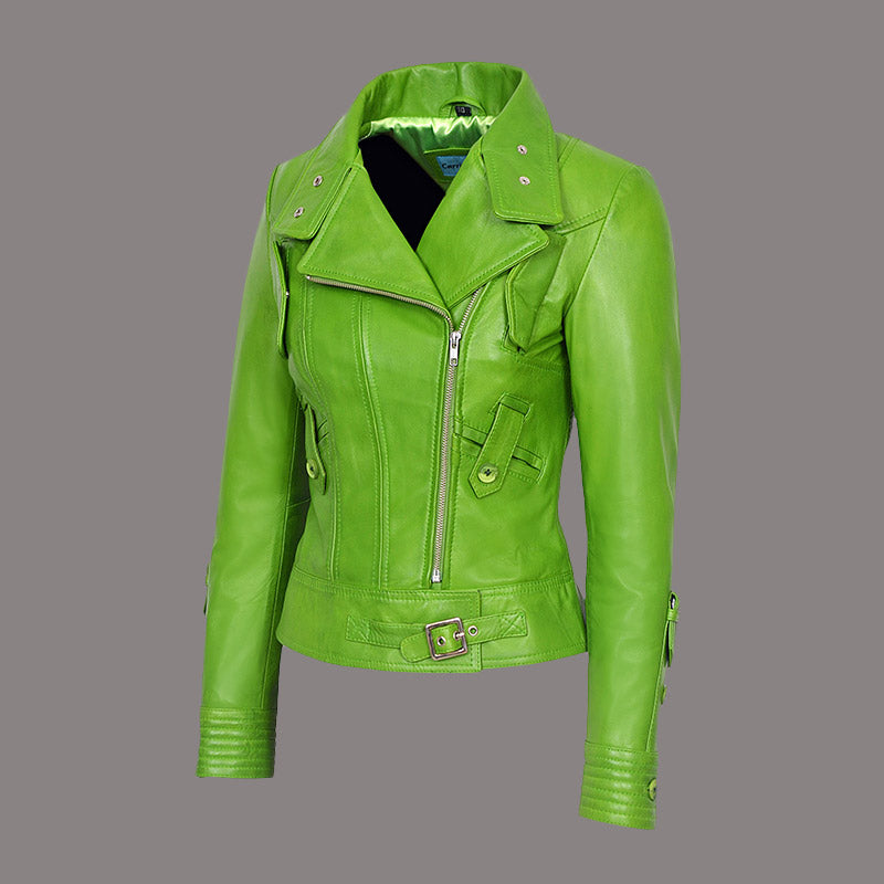 Women Leather Biker Jacket BROOKMERE