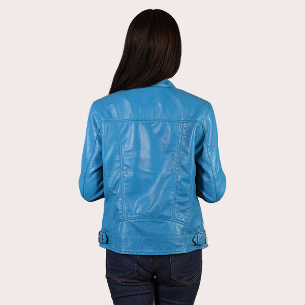 Leather Biker Jacket for Women SKIDDAW
