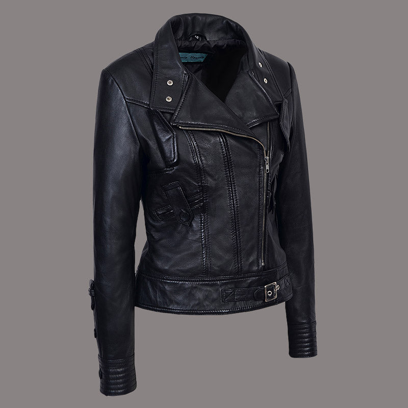 Women Leather Biker Jacket BROOKMERE