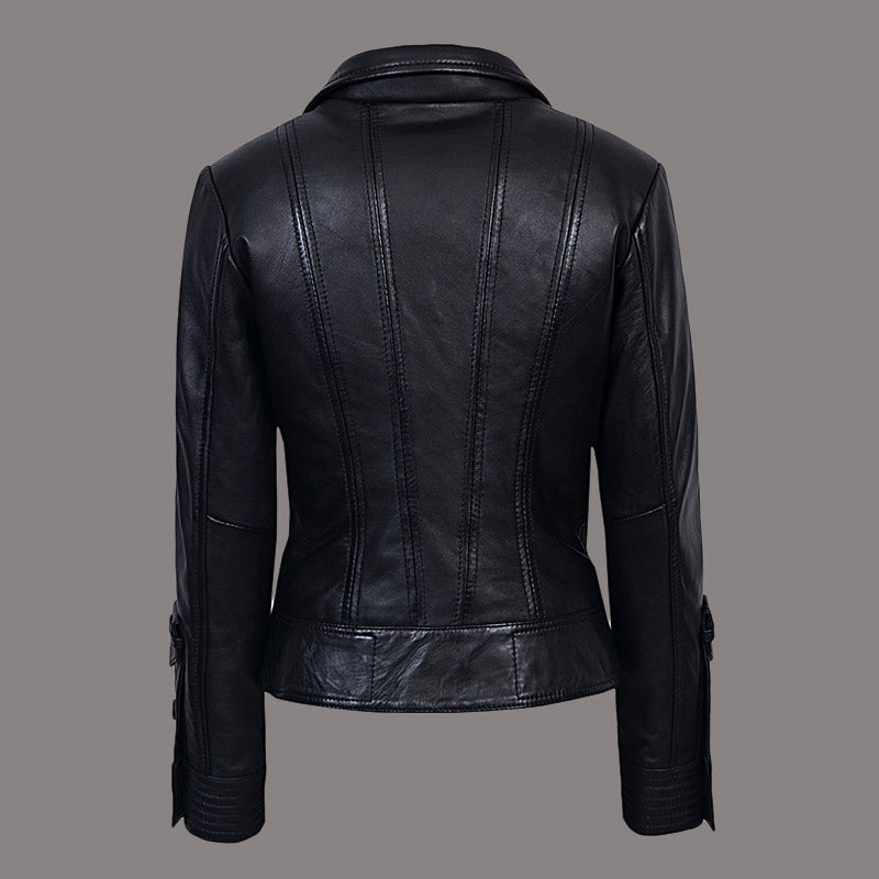 Women Leather Biker Jacket BROOKMERE