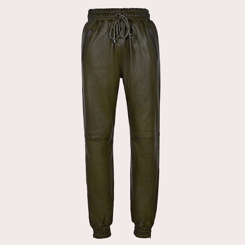 Leather Joggers for Women Leather Trousers MORSBY