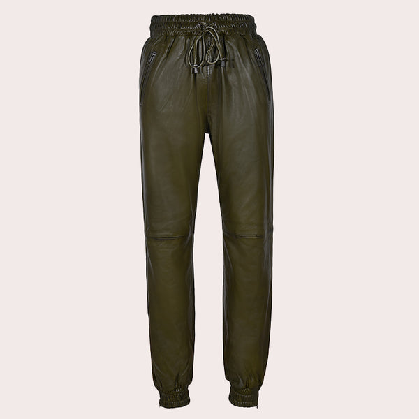 Leather Joggers for Women Leather Trousers MORSBY