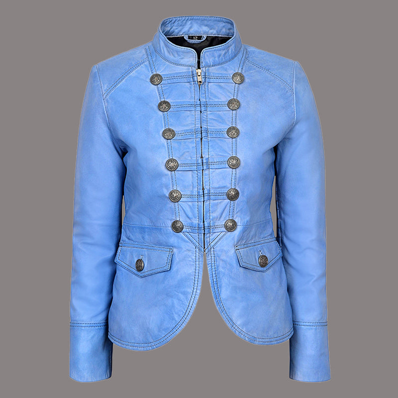 Women Military Style Leather Jacket VALOR