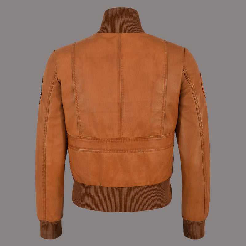 Top Gun Leather Jacket For Women Kelly McGillis