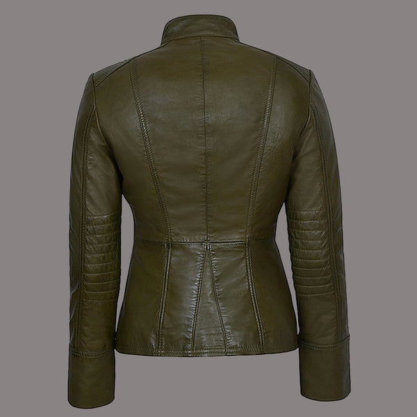 Women Military Style Leather Jacket VALOR