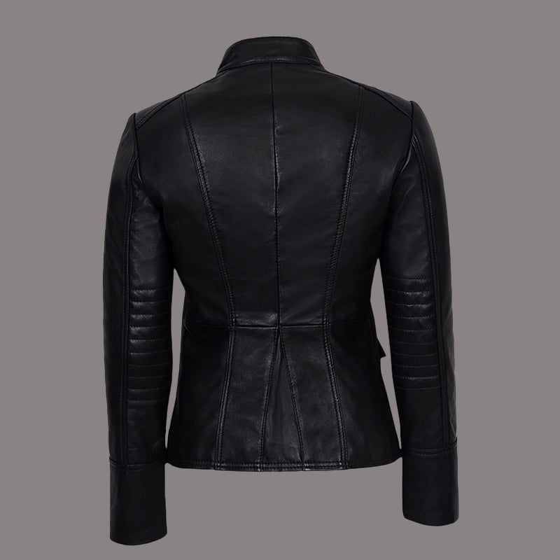 Women Military Style Leather Jacket VALOR