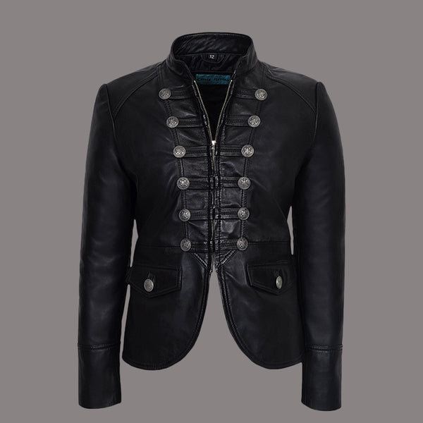 Women Military Style Leather Jacket VALOR