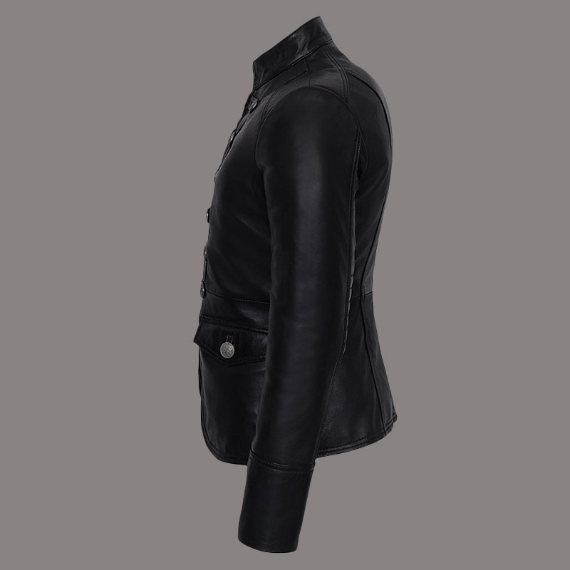 Women Military Style Leather Jacket VALOR