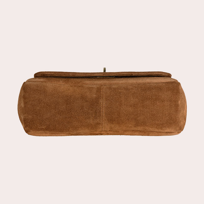 Women’s Suede Leather Crossbody Bag Boho Chic Handmade Messenger Shoulder Purse