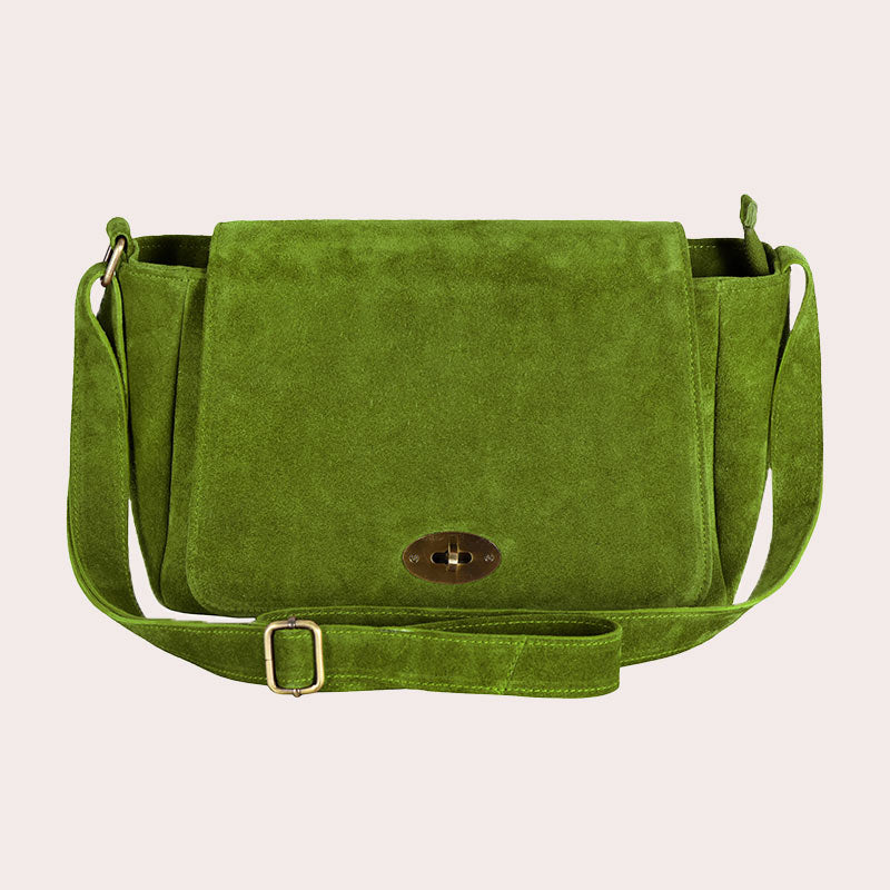 Women’s Suede Leather Crossbody Bag Boho Chic Handmade Messenger Shoulder Purse