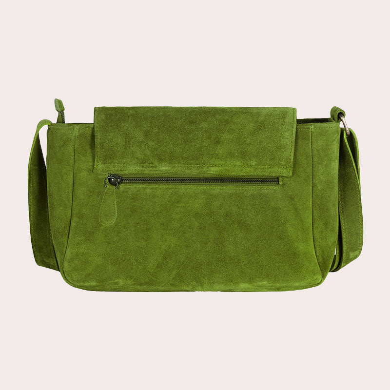 Women’s Suede Leather Crossbody Bag Boho Chic Handmade Messenger Shoulder Purse
