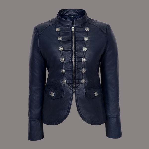 Women Military Style Leather Jacket VALOR