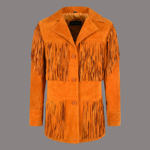 Women's Suede Fringe Jacket AURA