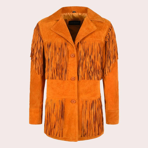 Women's Suede Fringe Jacket AURA