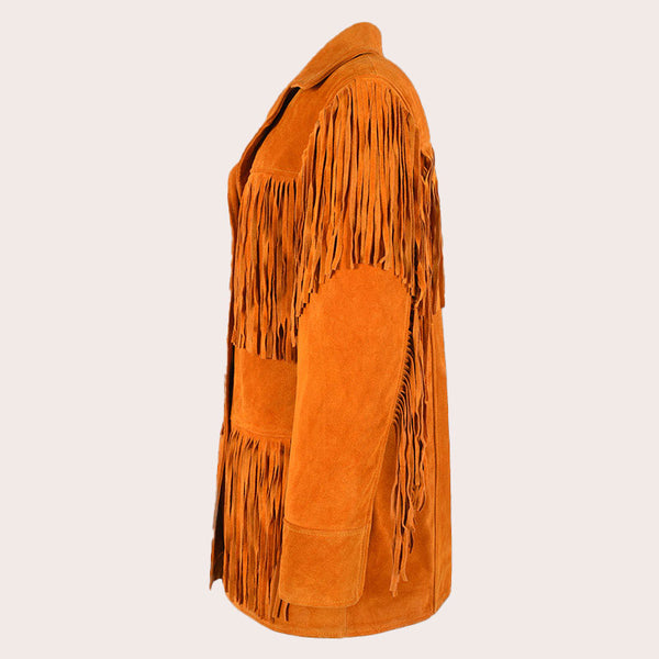 Women's Suede Fringe Jacket AURA