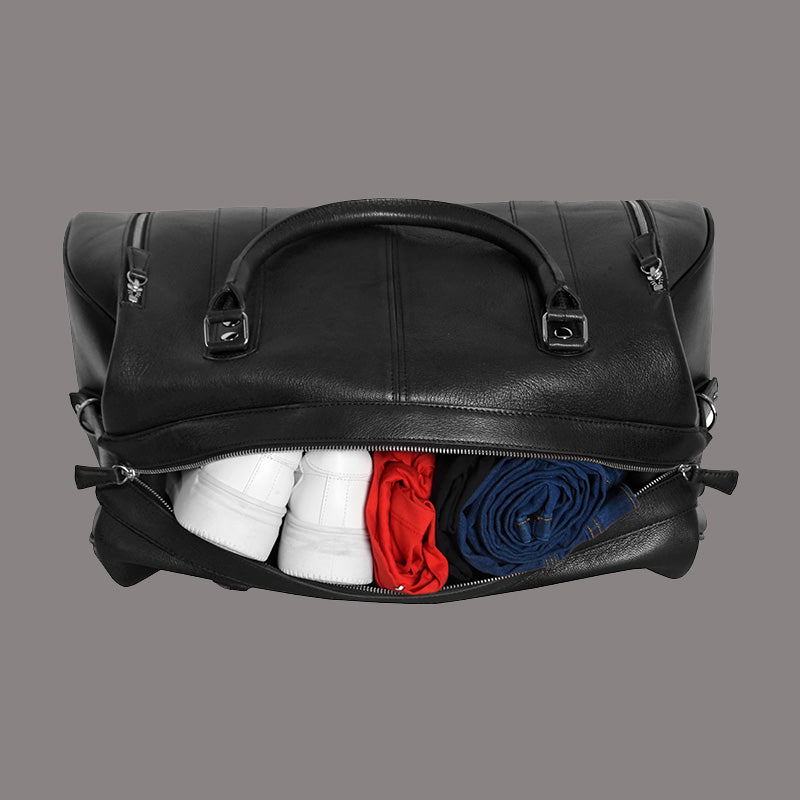 Medium Leather Holdall in Black for Women