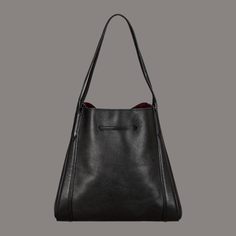 Women's Leather Handbag Shoulder Bag in Black