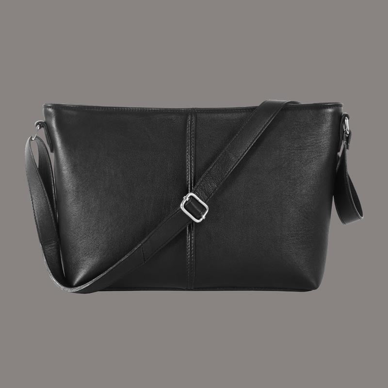 Women's Black Leather Shoulder Bag