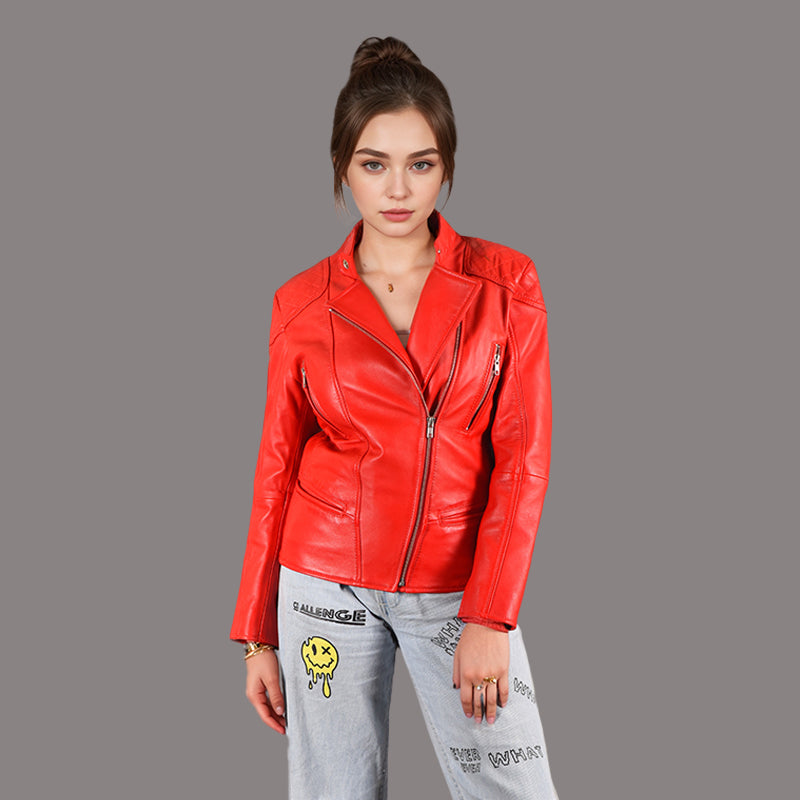 Leather Biker Jacket for Women MILLY