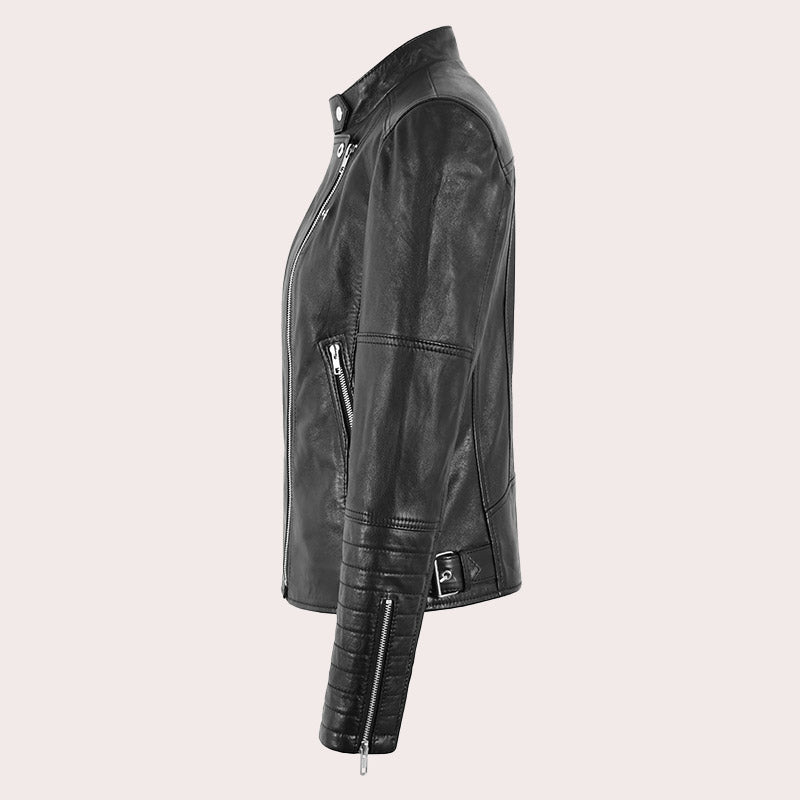 Leather Biker Jacket for Women SKIDDAW
