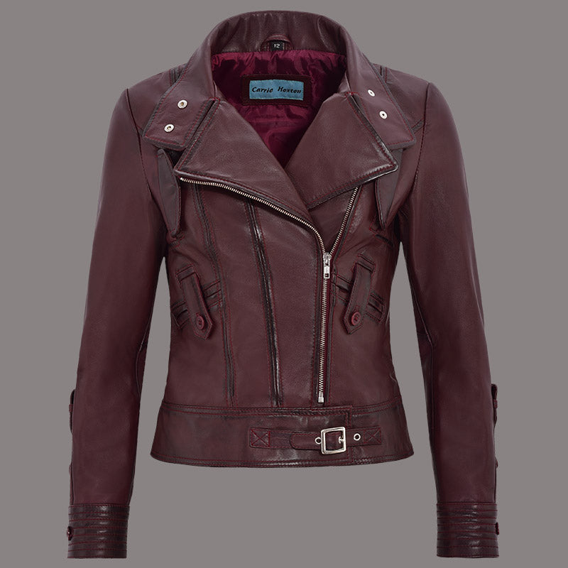 Women Leather Biker Jacket BROOKMERE