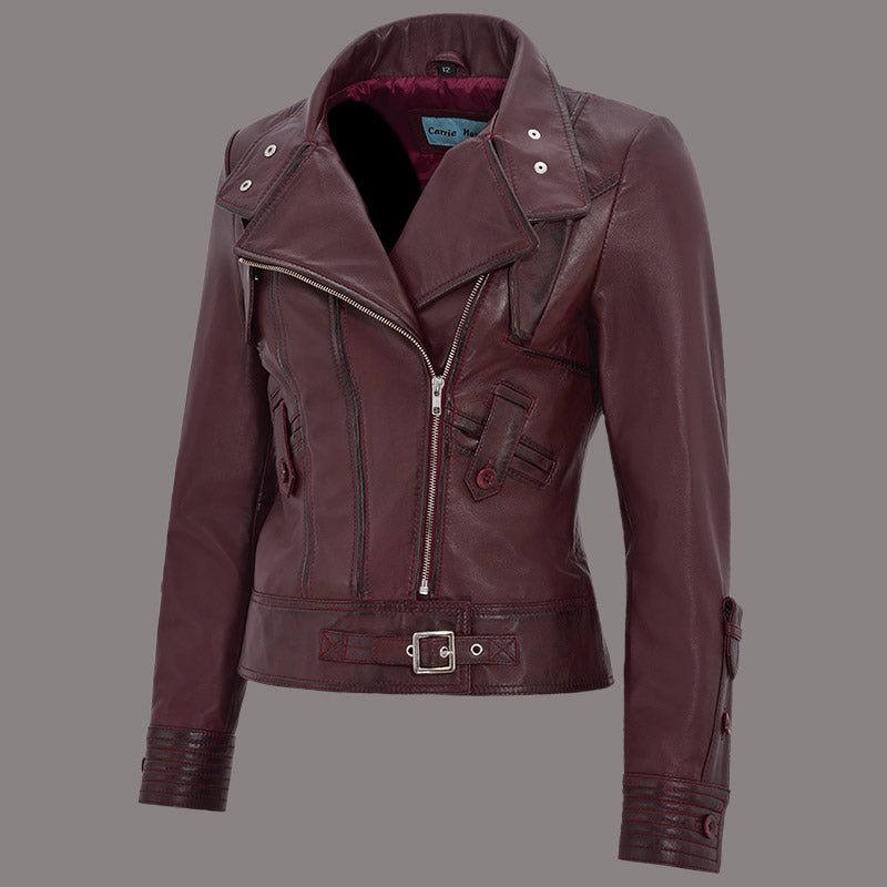 Women Leather Biker Jacket BROOKMERE