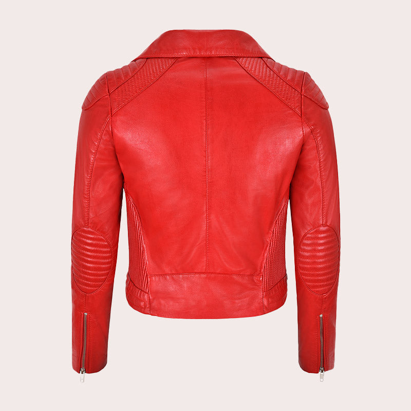 Women's Leather Biker Jacket NEWFORD
