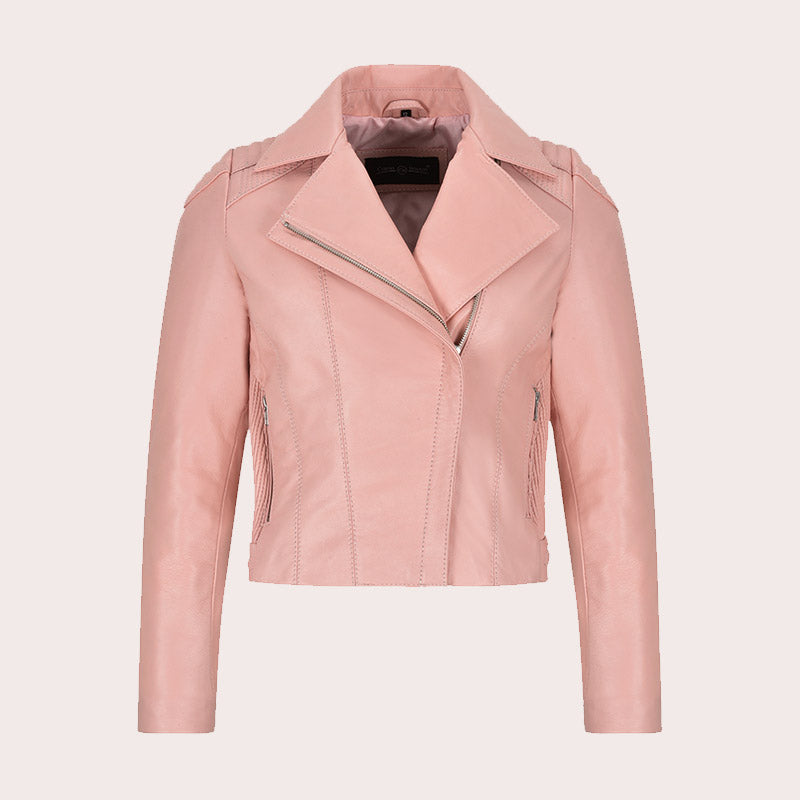 Women's Leather Biker Jacket NEWFORD