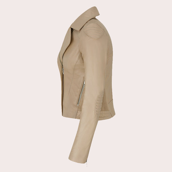 Women's Leather Biker Jacket NEWFORD