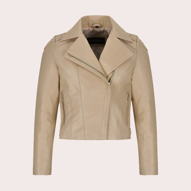 Women's Leather Biker Jacket NEWFORD