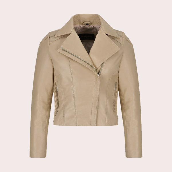 Women's Leather Biker Jacket NEWFORD