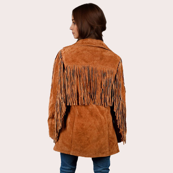 Women's Suede Fringe Jacket AURA