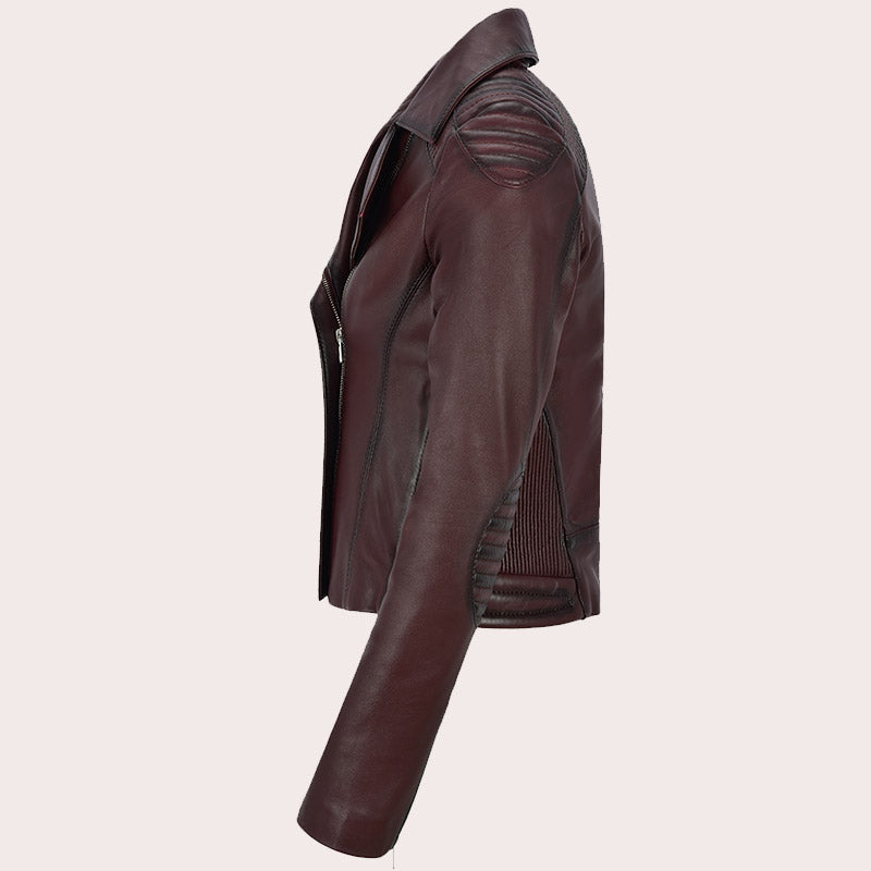 Women's Leather Biker Jacket NEWFORD