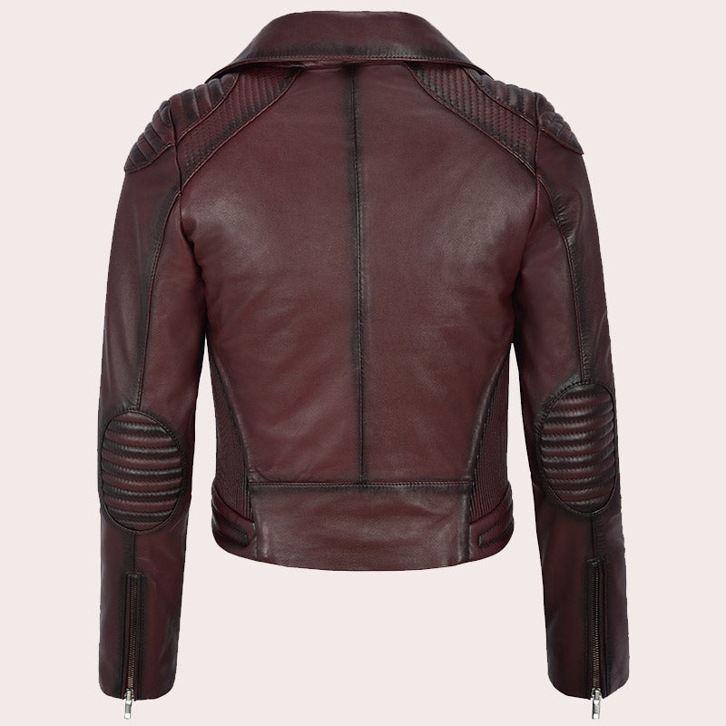 Women's Leather Biker Jacket NEWFORD