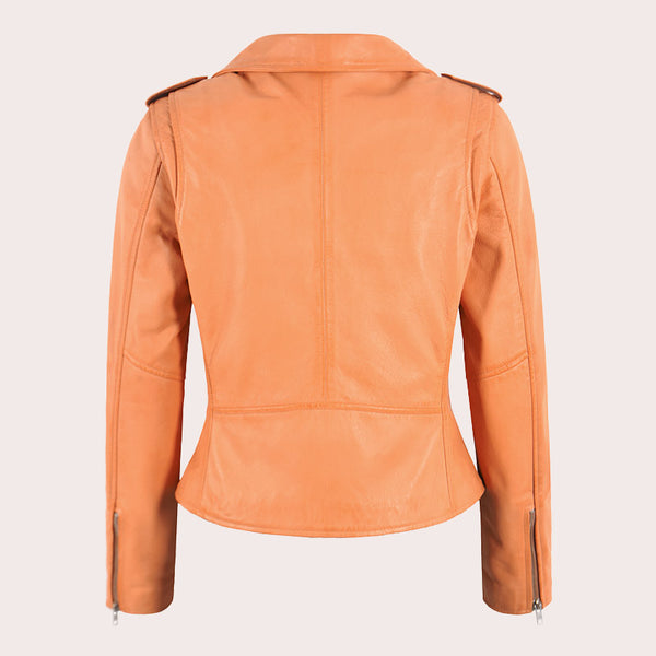Women's Leather Biker Jacket NOVATO
