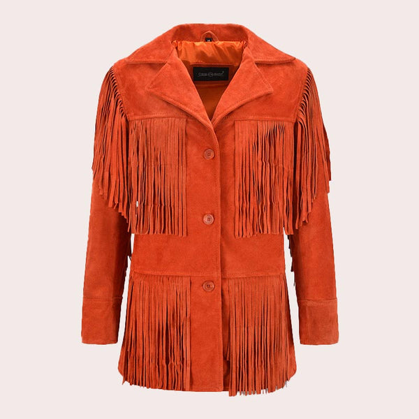 Women's Suede Fringe Jacket AURA
