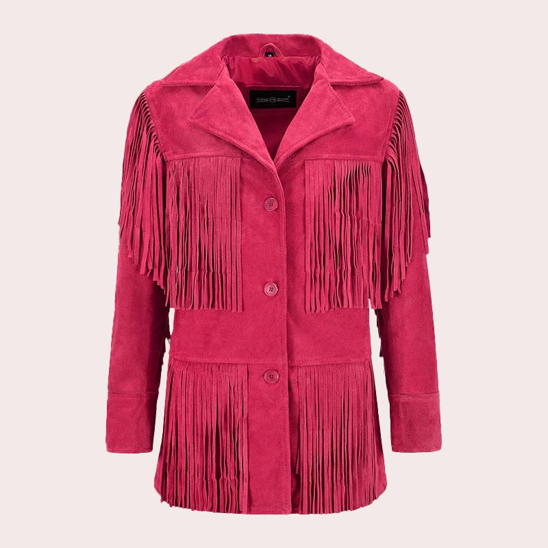 Women's Suede Fringe Jacket AURA