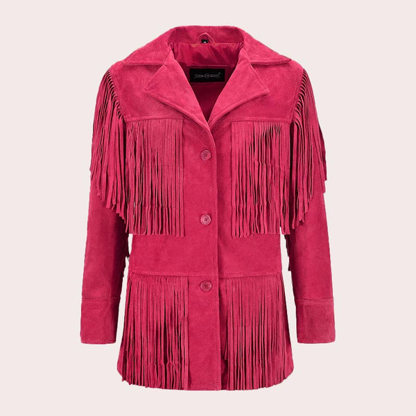Women's Suede Fringe Jacket AURA